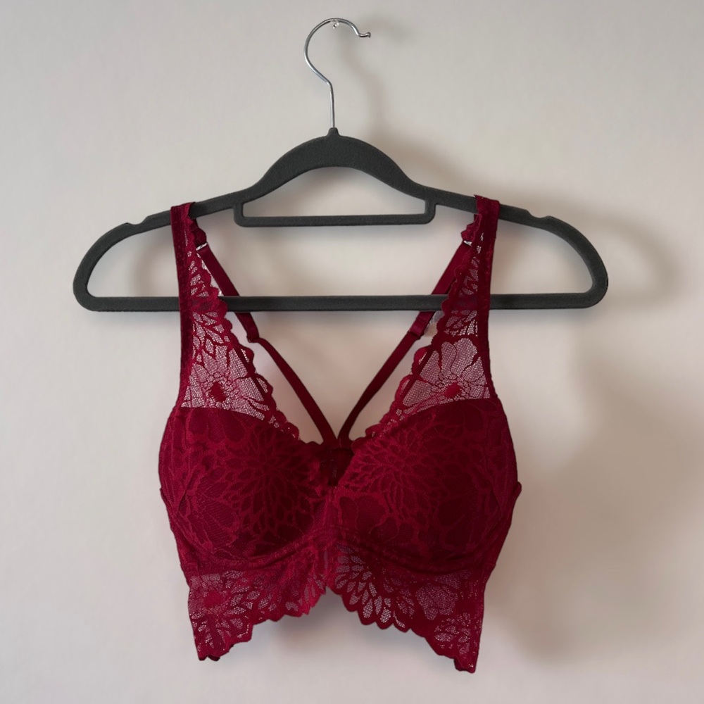 PINK Victoria’s Secret - Red Lace Bralette